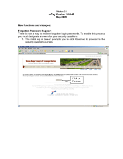 eTAG Release Notes - May 2009