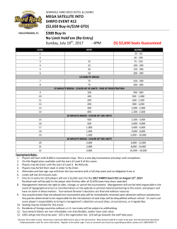 MEGA SATELLITE INTO SHRPO EVENT #12 ($2650 Buy
