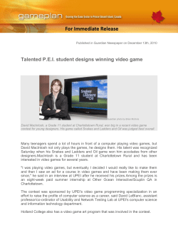 Talented PEI student designs winning video game