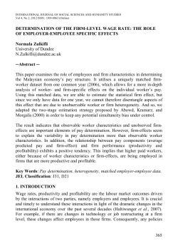 Determination of the Firm-Level Wage Rate: The Role of