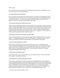 Hello Parents, This is all you need to know about AR. If you still have