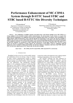 III. STTC based STBC Site Diversity Technique for MC