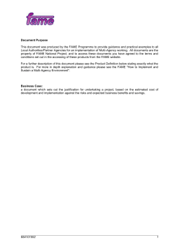 business case - FAME website
