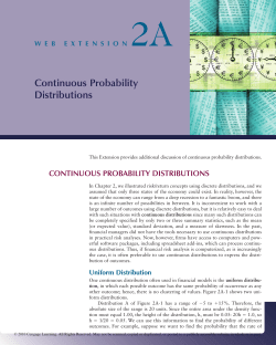 Continuous Probability Distributions