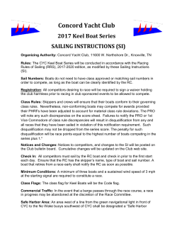 Spring Keelboat Series