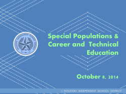 Special Education Transition and CTE HISD