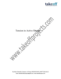 Tension in Active Shapes Abstract The concept of tension is