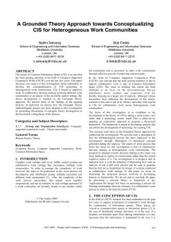 A Grounded Theory Approach towards Conceptualizing CIS for