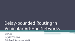 Delay-bounded Routing in Vehicular Ad