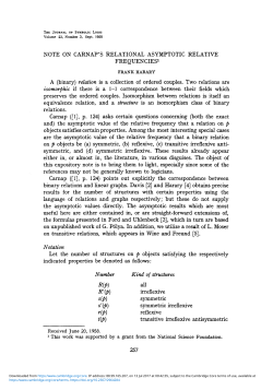 NOTE ON CARNAP`S RELATIONAL ASYMPTOTIC RELATIVE