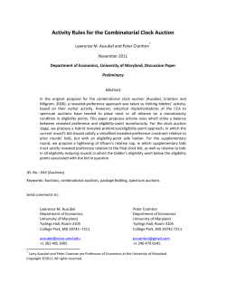 Activity Rules for the Combinatorial Clock Auction