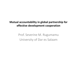 mutual accountability in global partnership for effective development