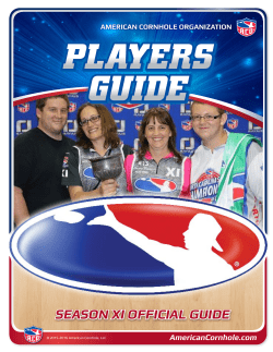 season xi official guide - American Cornhole Organization