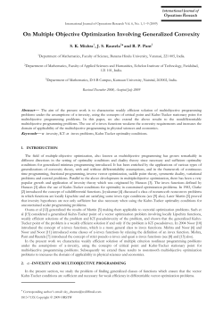 International Journal of Operations Research Vol