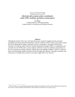 Hard and soft economic policy coordination under EMU: problems