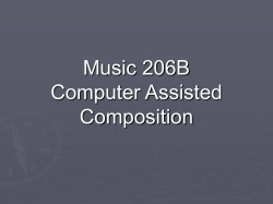 Music 206B Computer Assisted Composition