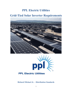 Grid-Tied Solar Inverter Requirements
