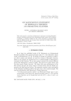 on matsumoto`s statement of berwald`s theorem on projective flatness