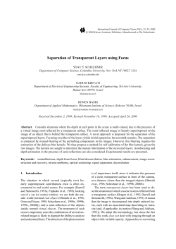 Separation of Transparent Layers using Focus