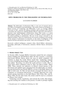 Open Problems in the Philosophy of Information