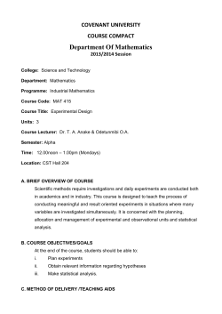 fomat for course compact - Department of LD