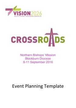 Event planning template - The Diocese of Blackburn