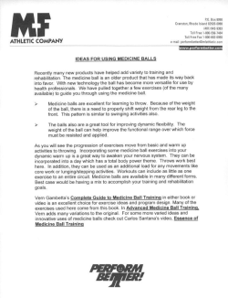 Medicine Ball Training Exercises