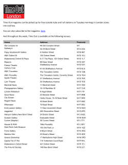 Time Out magazine can be picked up for free outside tube and rail