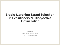 Stable Matching-Based Selection in Evolutionary Multiobjective