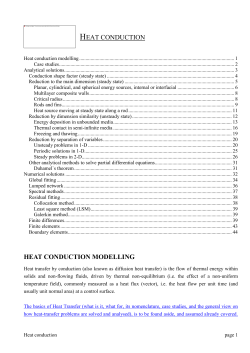 Heat conduction modelling