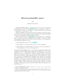 filtered probability space