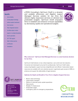 eTERA Consulting Opt1mum One Managed Services for Law Firms