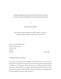 A MIXED-METHOD CASE-STUDY OF THE LEWES POUND AND