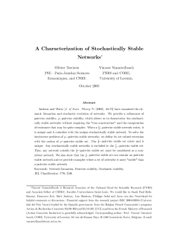 A Characterization of Stochastically Stable Networks