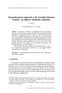 Thermodynamical approach to the traveling salesman problem: An