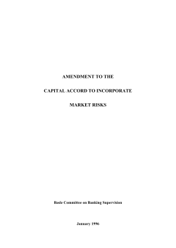 26 - Amendment to the Capital Accord to incorporate market risks