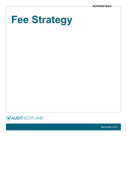 Audit Scotland Fees Strategy
