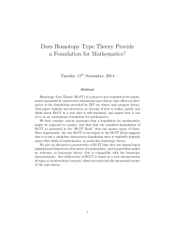 Does Homotopy Type Theory Provide a Foundation for Mathematics?