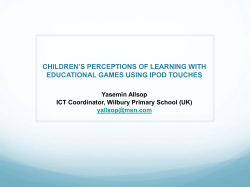 children`s perceptions of learning with educational games