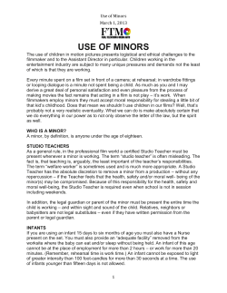 Use of Minors