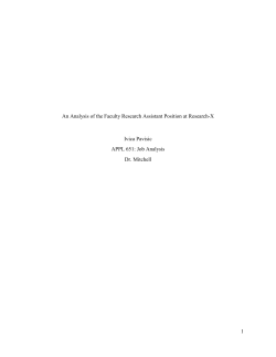 Table 3. Final list of faculty research assistant KSAOs and KSAO