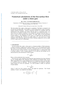 Numerical calculations of the free