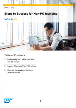 Steps to Success for Non-PO Invoicing