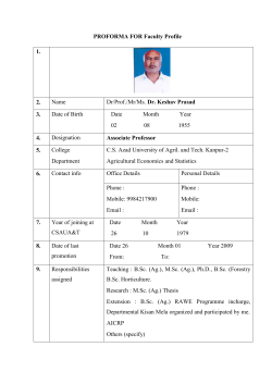 Prasad Keshav, BS Sachan and Anil Kumar (2010)
