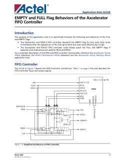 EMPTY and FULL Flag Behaviors of the Axcelerator