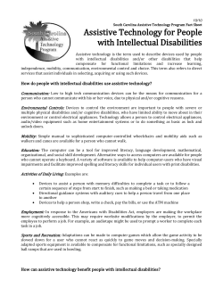Intellectual Disabilities Fact Sheet in Word format