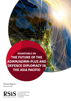 the future of the admm/admm-plus and defence diplomacy in the