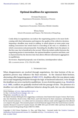 Optimal deadlines for agreements