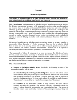 Chapter 3 Defensive Operations