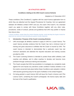 Coach Licence Terms and Conditions